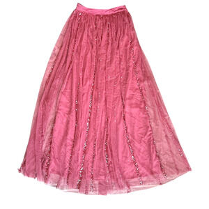 Maya Deluxe Fairy Sequin Tulle Maxi Skirt Womens 4 Coquette Ballet Boho Festival